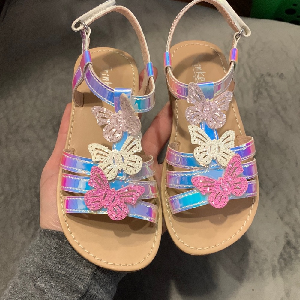 Size 10 girls butterfly sandals brand new